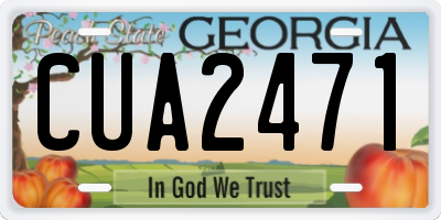 GA license plate CUA2471