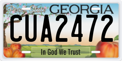 GA license plate CUA2472