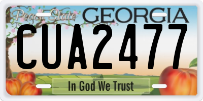 GA license plate CUA2477