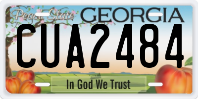 GA license plate CUA2484