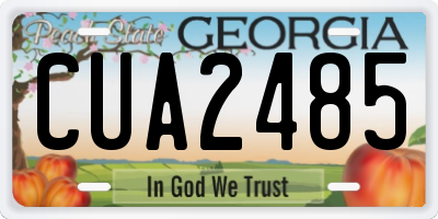 GA license plate CUA2485