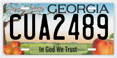 GA license plate CUA2489