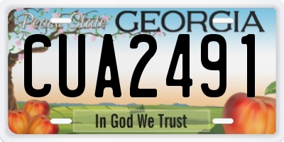 GA license plate CUA2491