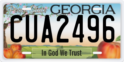 GA license plate CUA2496