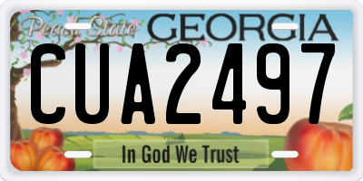 GA license plate CUA2497