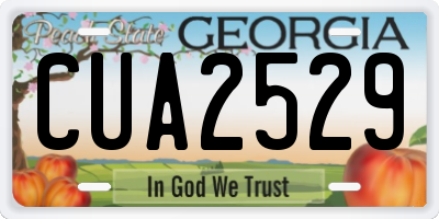 GA license plate CUA2529