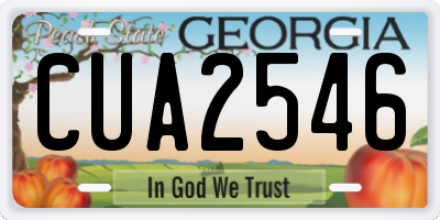 GA license plate CUA2546