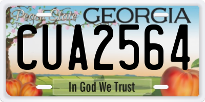 GA license plate CUA2564