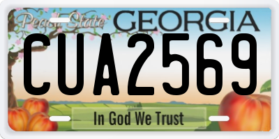GA license plate CUA2569