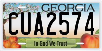 GA license plate CUA2574