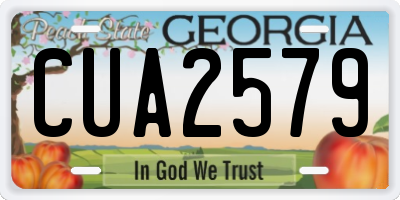 GA license plate CUA2579