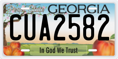 GA license plate CUA2582