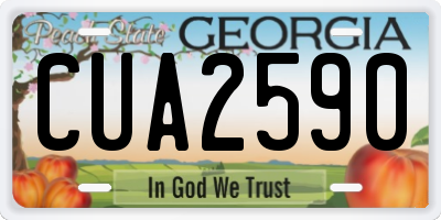 GA license plate CUA2590