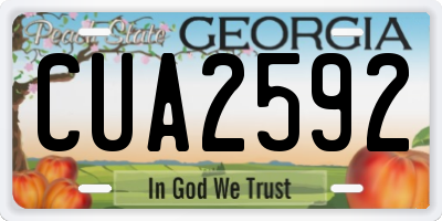 GA license plate CUA2592