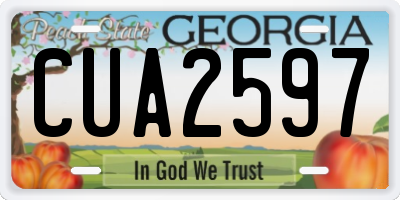 GA license plate CUA2597