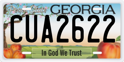 GA license plate CUA2622