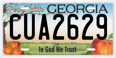 GA license plate CUA2629