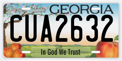 GA license plate CUA2632