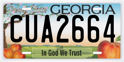 GA license plate CUA2664