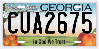 GA license plate CUA2675