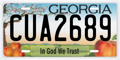 GA license plate CUA2689