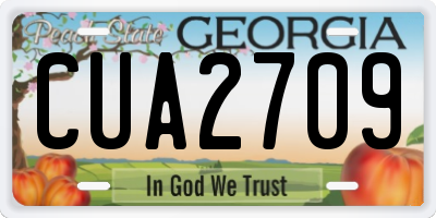 GA license plate CUA2709