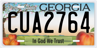GA license plate CUA2764