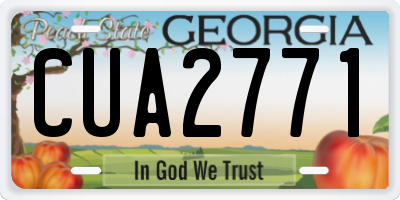 GA license plate CUA2771