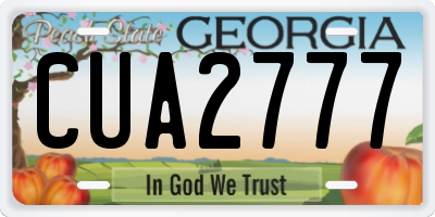GA license plate CUA2777