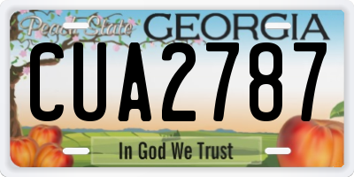 GA license plate CUA2787