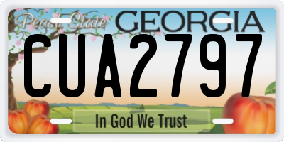 GA license plate CUA2797