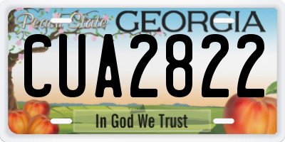 GA license plate CUA2822