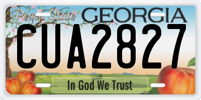 GA license plate CUA2827