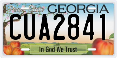 GA license plate CUA2841