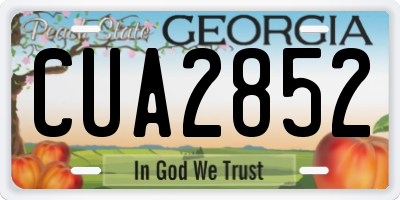 GA license plate CUA2852