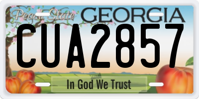 GA license plate CUA2857