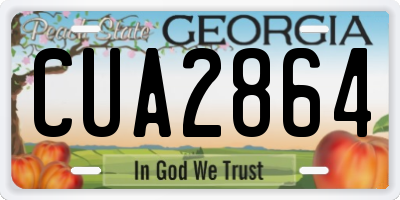 GA license plate CUA2864