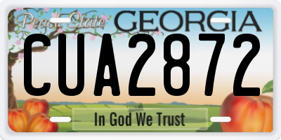 GA license plate CUA2872