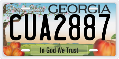 GA license plate CUA2887
