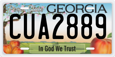 GA license plate CUA2889