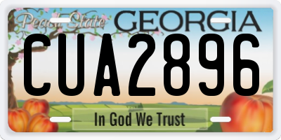 GA license plate CUA2896