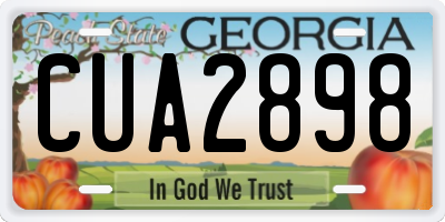 GA license plate CUA2898