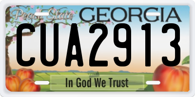 GA license plate CUA2913