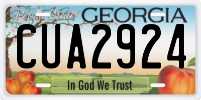 GA license plate CUA2924