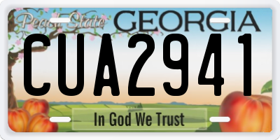 GA license plate CUA2941