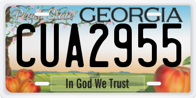 GA license plate CUA2955