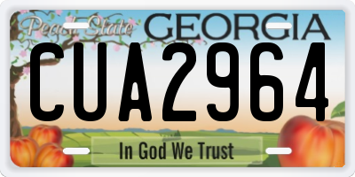 GA license plate CUA2964