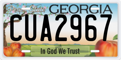 GA license plate CUA2967