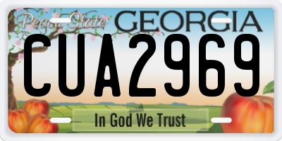 GA license plate CUA2969