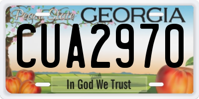 GA license plate CUA2970
